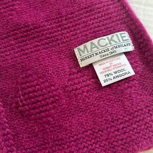 Robert Mackie of Scotland wool angora blend fuschia scarf